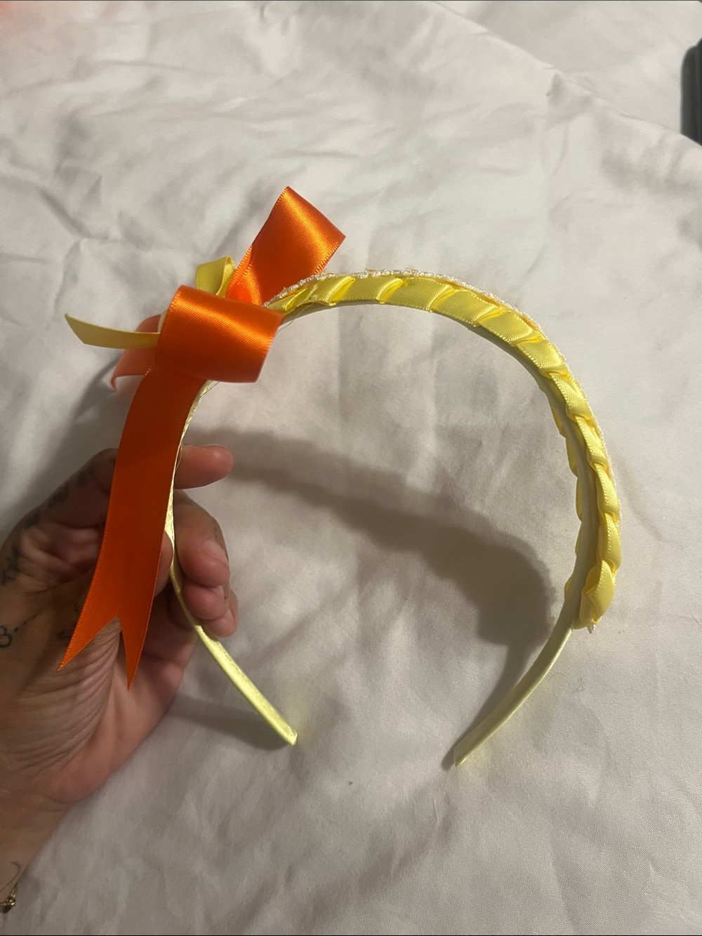 Yellow and Orange Kids Ribbon Headband